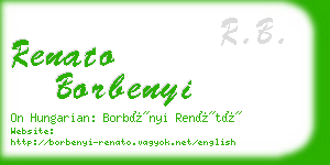 renato borbenyi business card